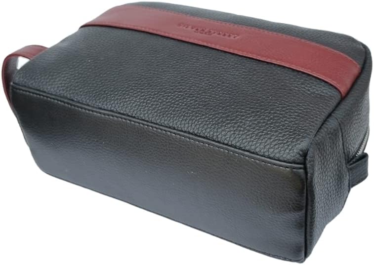 Walter Leather Washbag - Oxblood - Image 5