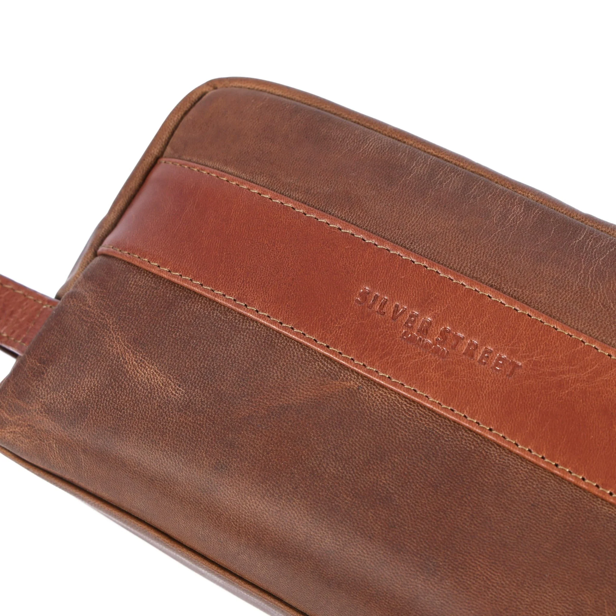 Walter Leather Washbag - Tan - Image 3