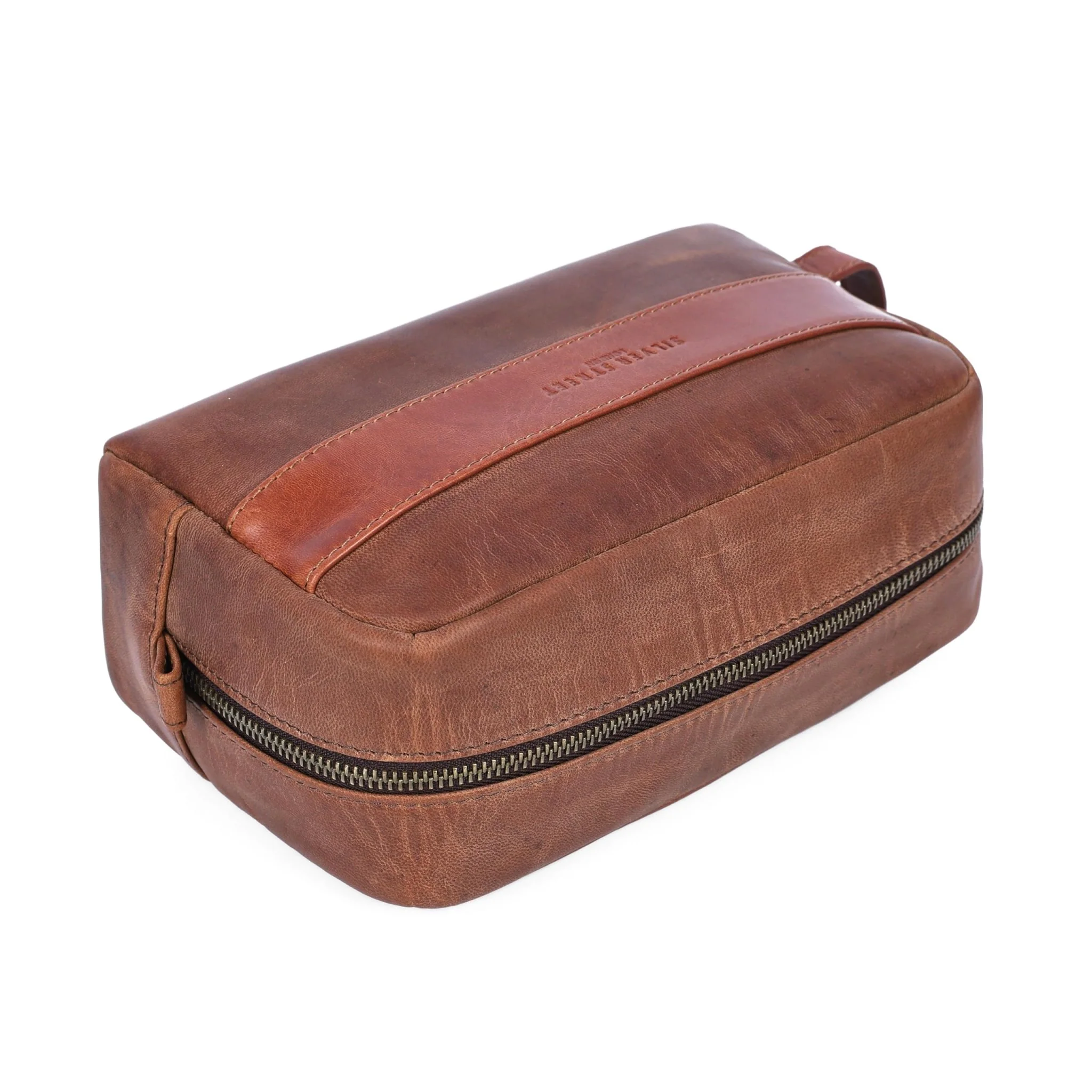 Walter Leather Washbag - Tan - Image 4