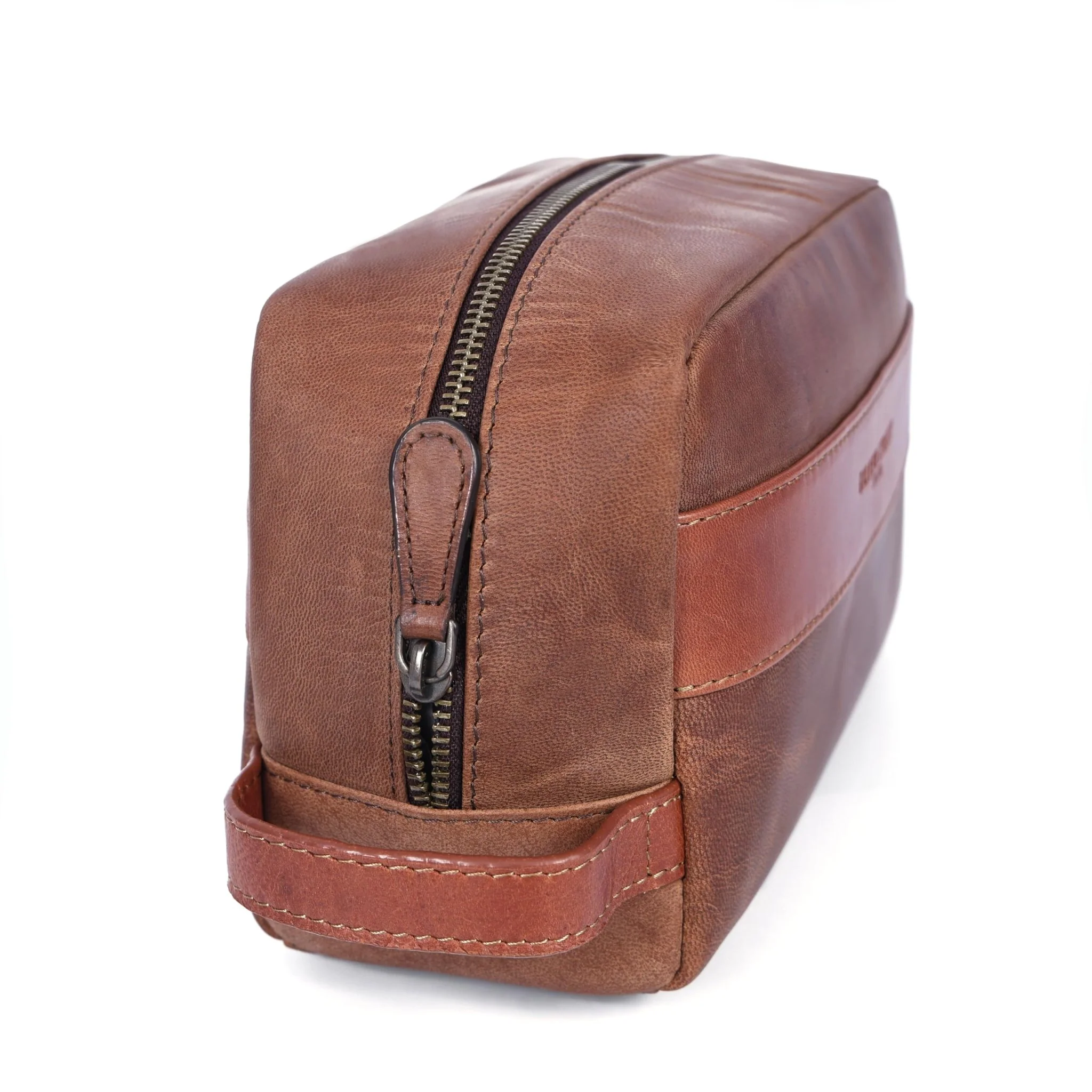 Walter Leather Washbag - Tan - Image 6
