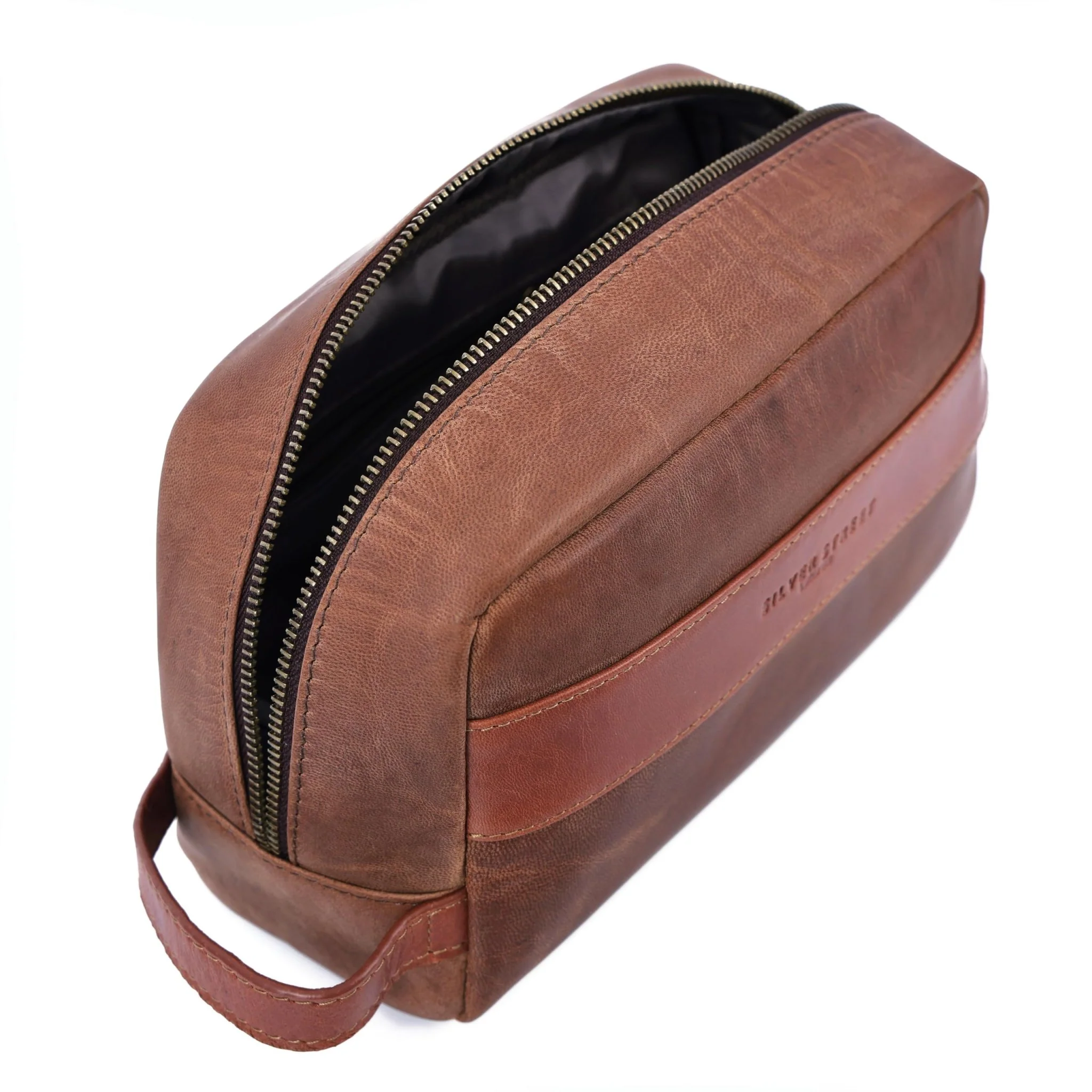 Walter Leather Washbag - Tan - Image 7