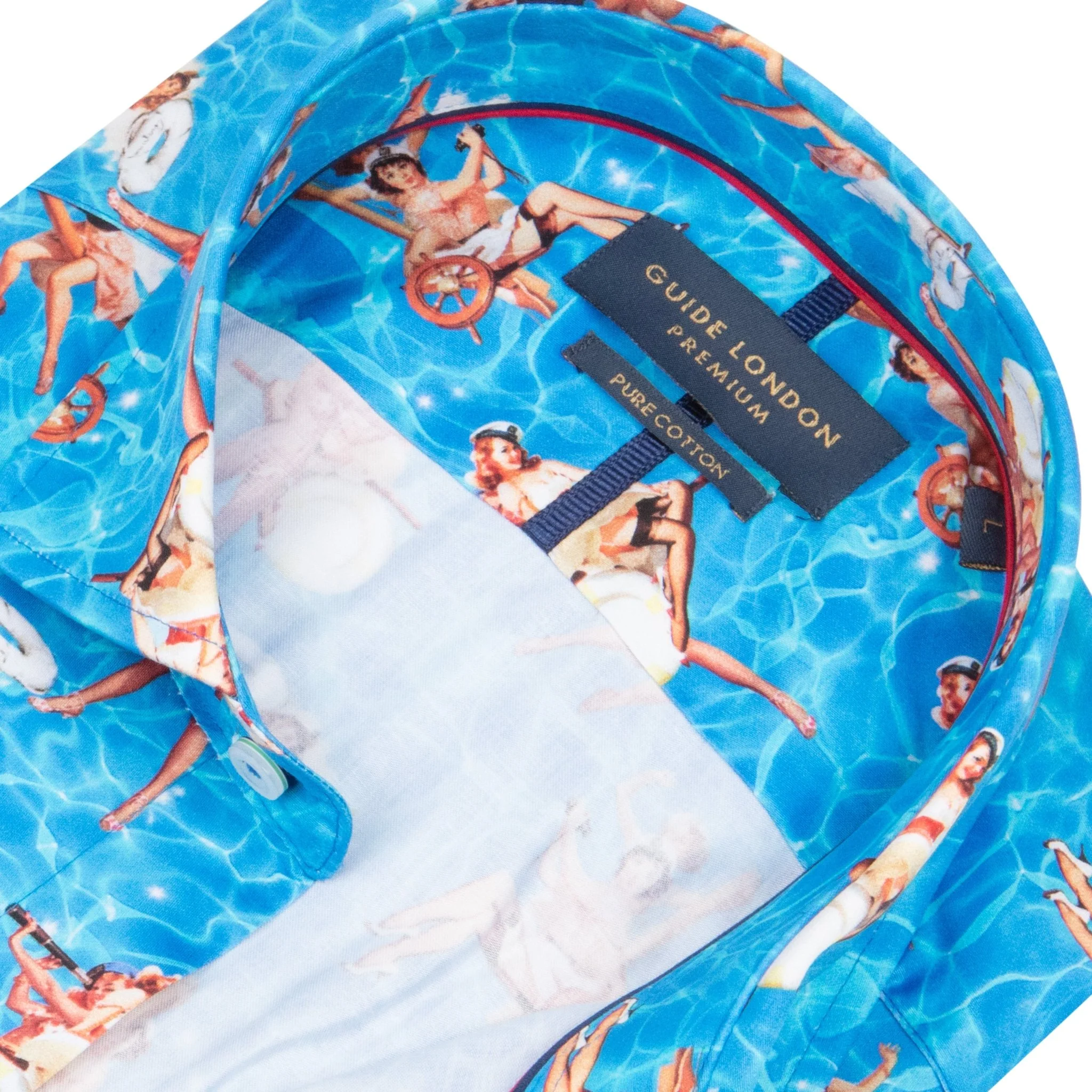 Long Sleeve Pin Up Print Shirt - Image 2
